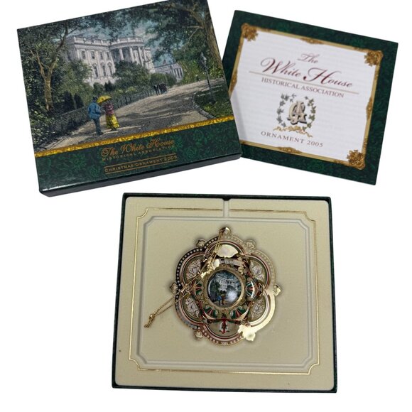2005 White House Ornament James A. Garfield Christmas Gold-Plated Brass - Picture 1 of 6